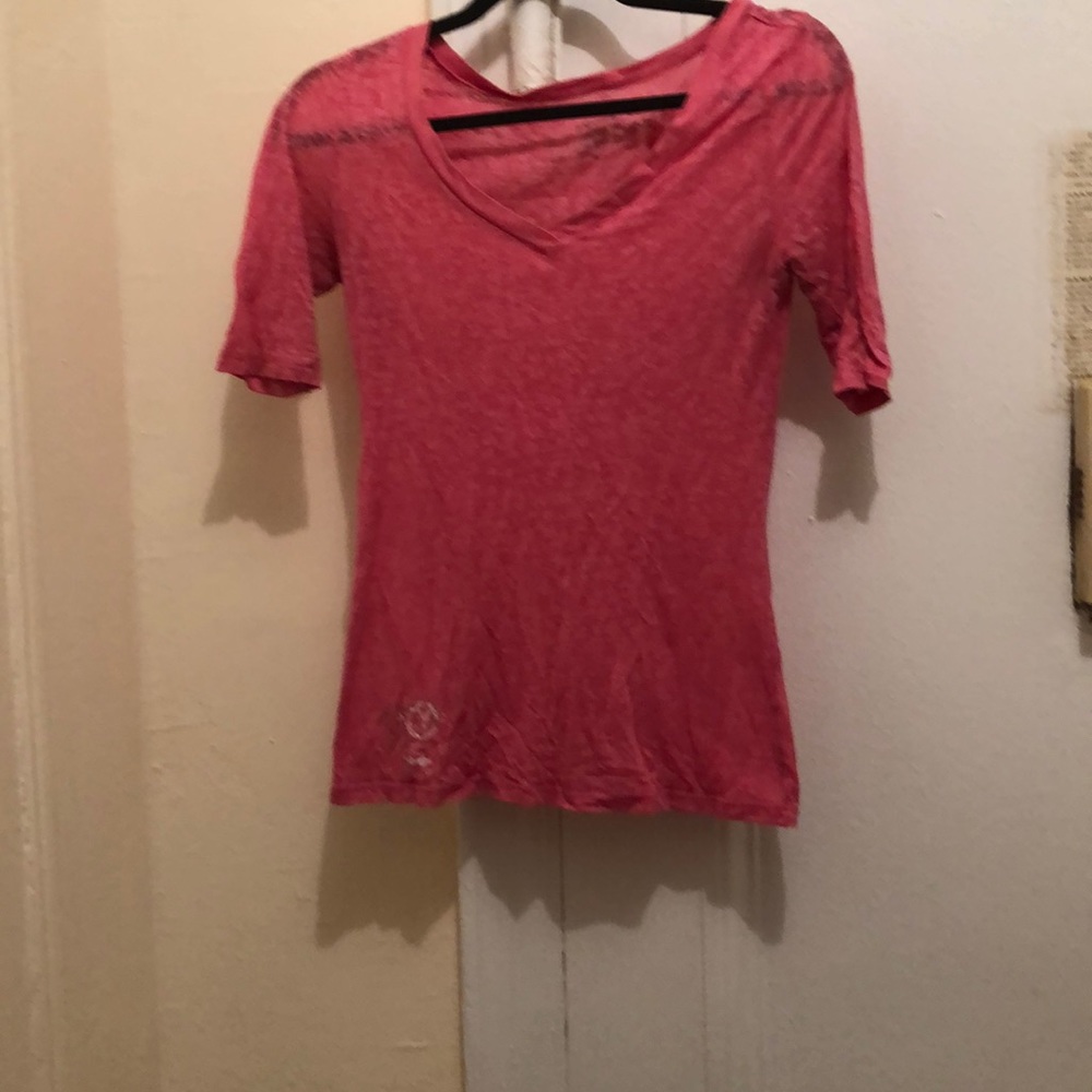 Pink semi-see through t shirt